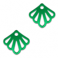 Statement-Anhänger Muschel Metallic kelly green