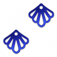 Statement-Anhänger Muschel Metallic royal blue