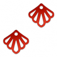 Statement-Anhänger Muschel Metallic red