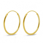Metall Zubeh&ouml;r DQ Ohrringe Creolen 26mm Gold (Nickelfrei)