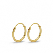 Metall Zubeh&ouml;r DQ Ohrringe Creolen 15mm Gold (Nickelfrei)