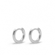 Metall Zubeh&ouml;r DQ Ohrringe Creolen 11mm Silber (Nickelfrei)