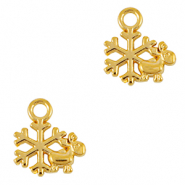 Metall Anhänger DQ Schneeflocke Gold (Nickelfrei)