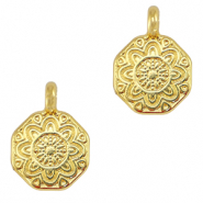Metall Anhänger DQ Mandala Gold (Nickelfrei)