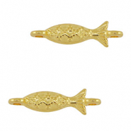 Metall Anh&auml;nger DQ Verbinder Fisch Gold (Nickelfrei)