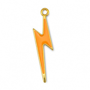 Metall Anh&auml;nger DQ Blitz Orange-Gold (Nickelfrei)