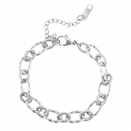 Gliederarmb&auml;nder aus Stainless Steel - Rostfreiem Stahl Verdreht Silver