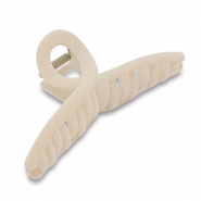 Haarschmuck hair clamp Samt-Optik Off white