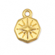 Metall Anh&auml;nger DQ Stern Gold (Nickelfrei)