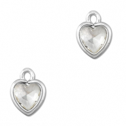 Anh&auml;nger Kristallglas Herz Transparent-silver