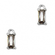 Anh&auml;nger Kristallglas Rechteck Multicolor-silver