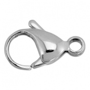 Stainless steel Schmuckzubeh&ouml;r Karabiner Verschluss rostfrei Stahl 10mm Silber 