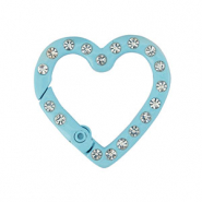 Farbiges Zubeh&ouml;r Schl&uuml;ssel Anh&auml;nger Herz Light blue