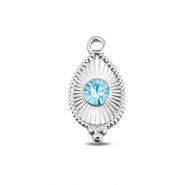 BY31&reg; Stainless Steel - Rostfrei Stahl Anh&auml;nger Tropfenform Silver-aqua