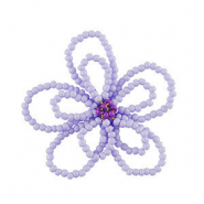 Stainless Steel - Rostfrei Stahl Anh&auml;nger Blume Lavender purple