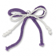 Statement-Anh&auml;nger Doppelt Schleife White-purple