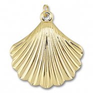 Brass TQ Metall Anh&auml;nger Muschel Gold
