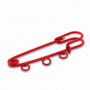 Farbiges Zubeh&ouml;r Schmuck-Sicherheitsnadel mit 3 &Ouml;sen Red