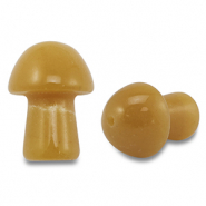 Naturstein Anh&auml;nger Quartz Fliegenpilz Beige brown