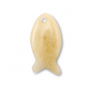 Naturstein Anhänger Quarz Fisch Light orange