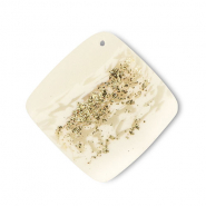 Polymer Anh&auml;nger Rhombus Off white-beige-gold