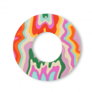 Polymer Anh&auml;nger Rund Multicolour