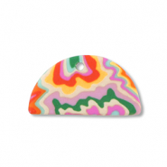 Polymer Anh&auml;nger Halbrund Multicolour