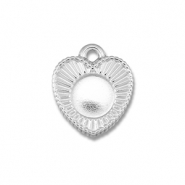 BY31&reg; Stainless Steel - Rostfrei Stahl Anh&auml;nger mit Fassung f&uuml;r SS30 Flat Back Silver