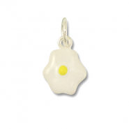 Metall Anh&auml;nger Ei White-yellow-silver