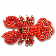 Broschen Krebs Red-gold