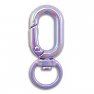 Farbiges Zubeh&ouml;r Schl&uuml;ssel Anh&auml;nger Oval Purple-AB coating
