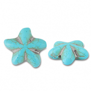 Perlen Keramik Seestern Turquoise blue
