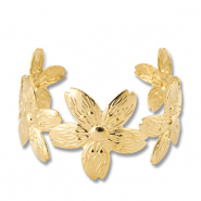 Armbänder aus Stainless Steel - Rostfreiem Stahl Bangle Blume Gold