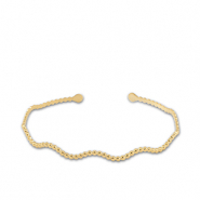 Armbänder aus Stainless Steel - Rostfreiem Stahl Bangle Welle Gold