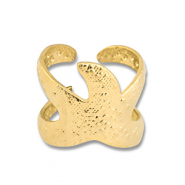 Ringe aus Stainless Steel - Rostfreiem Stahl Seestern Gold