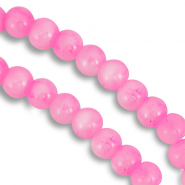 8 mm Glasperlen meliert Pink
