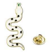Anstecker Schlange White-black-gold