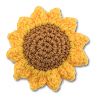 Geh&auml;kelte Sunnenblume Yellow-brown