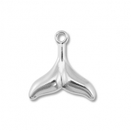 Stainless Steel - Rostfrei Stahl Anh&auml;nger Schwanzflosse Silver
