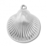 Stainless Steel - Rostfrei Stahl Anh&auml;nger Muschel Silver