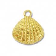 Stainless Steel - Rostfrei Stahl Anh&auml;nger Muschel Gold