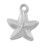 Stainless Steel - Rostfrei Stahl Anh&auml;nger Seestern Silver