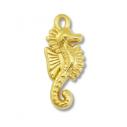 Stainless Steel - Rostfrei Stahl Anhänger Seepferdchen Gold