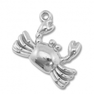 Stainless Steel - Rostfrei Stahl Anh&auml;nger Krabbe Silver