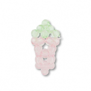 Acryl Anhänger Traube Transparent light pink-transparent light green