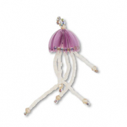 Anhänger Glasperlen Qualle Lilac-nude-transparent AB