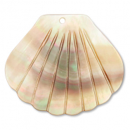 Muschel Anh&auml;nger Jakobsmuschel White (Naturliche Farbe Muschel)-brown