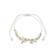 Trendy Armb&auml;nder Gemischte Perlen White-gold