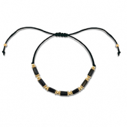 Trendy Fusskettchen Gemischte Perlen Black-gold