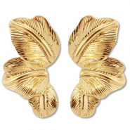 Trendy Ohrringe Blatt Gold